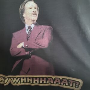 Black T-Shirt with Anchorman  Graphic